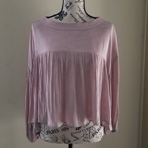 Mona B Pleated Flowy Crop Style Blouse